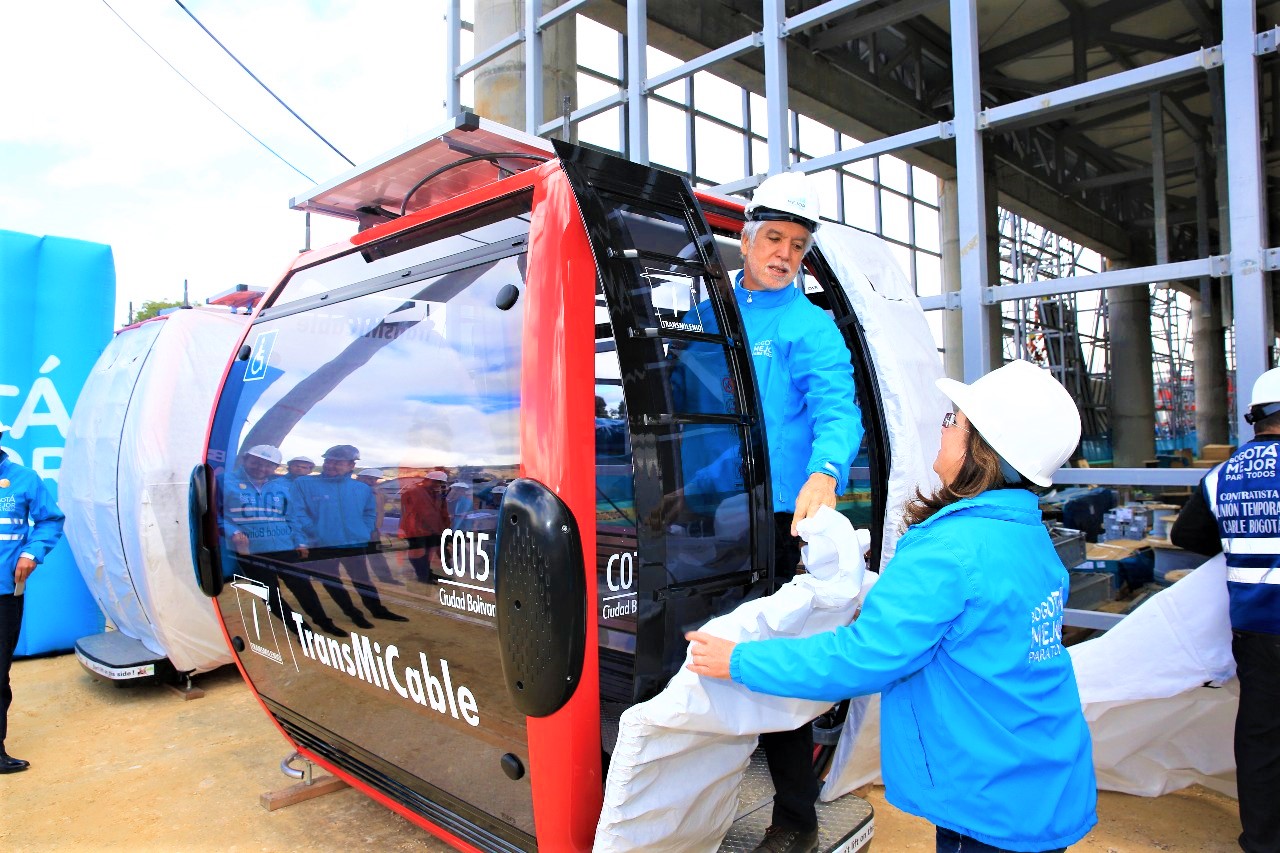 Las primeras 84 cabinas del TransMiCable de Ciudad Bolivar ya estan en Bogota1