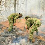 Ejercito Nacional apoyo labores para apagar incendio en Cucunuba
