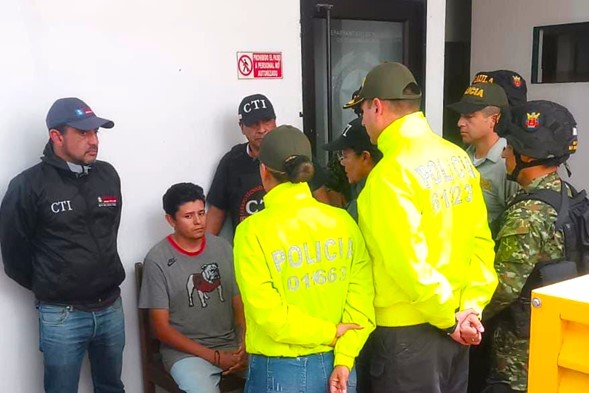 El padrastro del niño Jerónimo, después de haber sido detenido por su presunta responsabilidad en la muerte del niño.